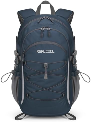 41VoPIInOfL._AC_SL1500_.jpg RealCool Hiking Backpack for Men Women,20L Lightweight Waterproof Travel Camping Backpack Hiking Daypack for Cycling Running,Blue