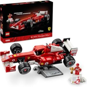 LEGO Icons Ferrari F2004 & Michael Schumacher Building Set for Adults, Ages 18+ - Ferrari F1 Bedroom, Home Office, Desk Decor - Gift Ideas for Men, Women & Fans - 11375